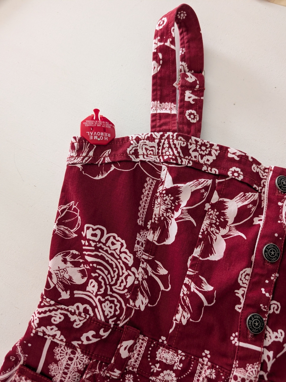 NWT cinq a sept Red Bandana-Print 'Veena' Midi Dress - Picture 10 of 10